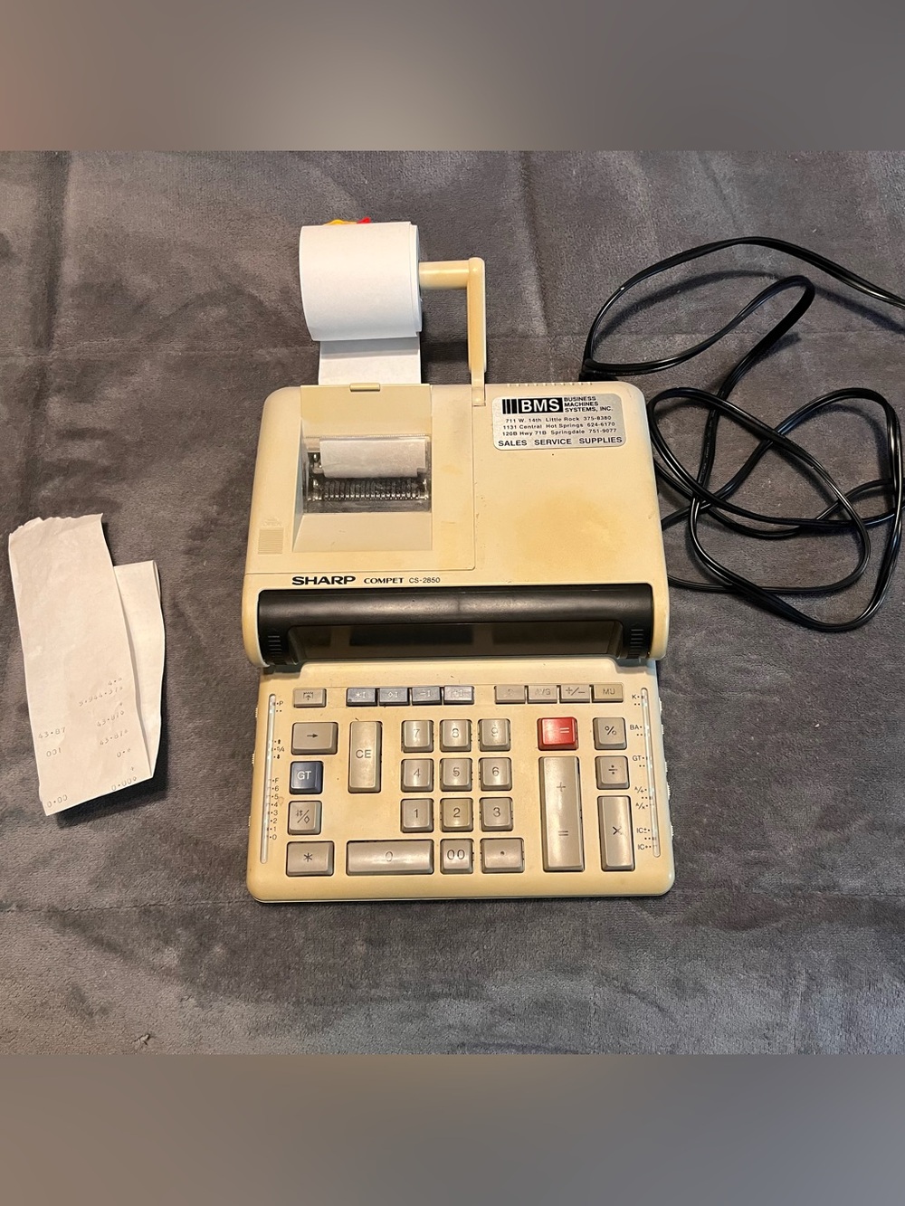 Vintage Sharp Compet  Electronic Printer Calculator - works